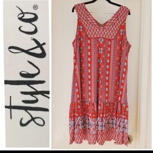 Style and co paisley vintage style housedress nwt